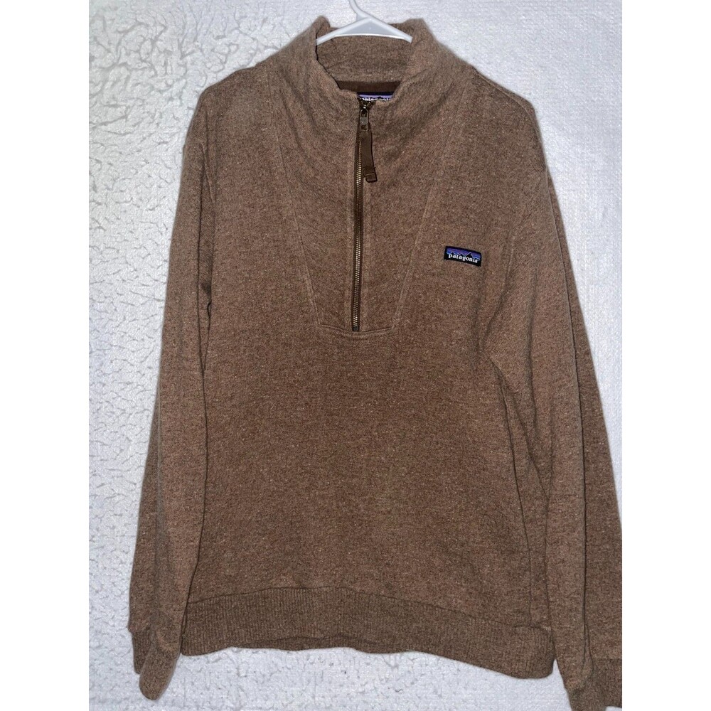 Patagonia Wool Blend Sweater Pullover 1/2 Zip Men’s Size L Woolie Fleece Bristle